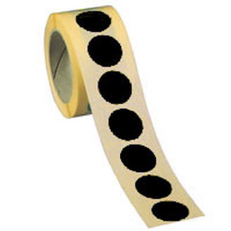 Markierungspunkt, blanko, schwarz, Folie, selbstklebend, Ø 50mm, 100/Rolle-Beschreibung lesen