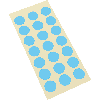 Markierungspunkt, blanko, hellblau, Haftpapier, ablösbar, Ø 25mm, 21/Bogen