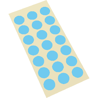 Markierungspunkt, blanko, hellblau, Haftpapier, ablösbar, Ø 25mm, 21/Bogen-Beschreibung lesen