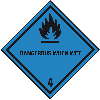 Verpackungskennzeichen Klasse 4.3, Dangerous When Wet, Folie, seewasserbeständig, 100x100mm, IMDG-Code, GGVSEB, ADR IATA Verpackungskennzeichen Klasse 4.3, Dangerous When Wet, Folie, seewasserbeständig, 100x100mm, IMDG-Code, GGVSEB, ADR IATA