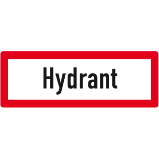 Feuerwehr-Hinweisschild Hydrant, Aluminium RA0, reflektierend, 594x210mm, DIN 4066-Beschreibung lesen