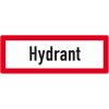 Feuerwehr-Hinweisschild Hydrant, Aluminium RA0, reflektierend, 594x210mm, DIN 4066