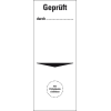 Grundetikett Geprüft durch..., Folie, selbstklebend, 40x100mm, 5/Bogen