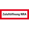 Feuerwehrzeichen Zuluftöffnung NRA, praxisbewährt, Kunststoff, 297x105mm