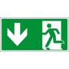 Rettungszeichen Notausgang, Folie, selbstklebend, 150x300mm, ASR A1.3, DIN EN ISO 7010 E001
