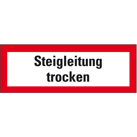 Feuerwehrzeichen Steigleitung trocken, Folie, selbstklebend, 210x74mm, DIN 4066 Feuerwehrzeichen Steigleitung trocken, Folie, selbstklebend, 210x74mm, DIN 4066-Beschreibung lesen