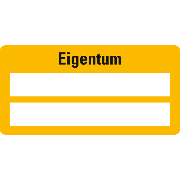 Inventaretikett Eigentum, gelb, Dokumentenfolie, selbstklebend, 60x30mm, 9/Bogen Inventaretikett Eigentum, gelb, Dokumentenfolie, selbstklebend, 60x30mm, 9/Bogen-Beschreibung lesen