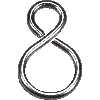 S-Haken, für Absperrketten, Stahl, Stärke 1,8mm, 10/VE