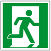 Rettungszeichen Rettungsweg/Notausgang rechts, Kunststoff, 200x200mm, ASR A1.3, DIN EN ISO 7010 E002 Rettungszeichen Rettungsweg/Notausgang rechts, Kunststoff, 200x200mm, ASR A1.3, DIN EN ISO 7010 E002