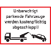 Verkehrszeichen Unberechtigt parkende Fahrzeuge..., Aluminium, 300x400 mm