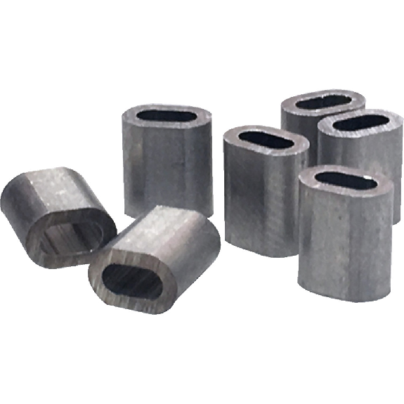 Pressösen für Feinseile, Aluminium, 6x5x3mm, 10/VE Pressösen für Feinseile, Aluminium, 6x5x3mm, 10/VE-Beschreibung lesen