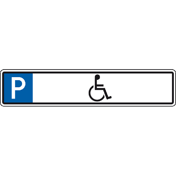 Parkplatzreservierungsschild Behinderte, ohne Befestigungsset, 520x110mm Parkplatzreservierungsschild Behinderte, ohne Befestigungsset, 520x110mm-Beschreibung lesen