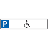 Parkplatzreservierungsschild Behinderte, ohne Befestigungsset, 520x110mm Parkplatzreservierungsschild Behinderte, ohne Befestigungsset, 520x110mm
