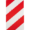 Warntafel Typ B2, für Land- und Forstwirtschaft, rot/weiß schraffiert, Aluminium, retroreflektierend RA1, 282x564mm Warntafel Typ B2, für Land- und Forstwirtschaft, rot/weiß schraffiert, Aluminium, retroreflektierend RA1, 282x564mm