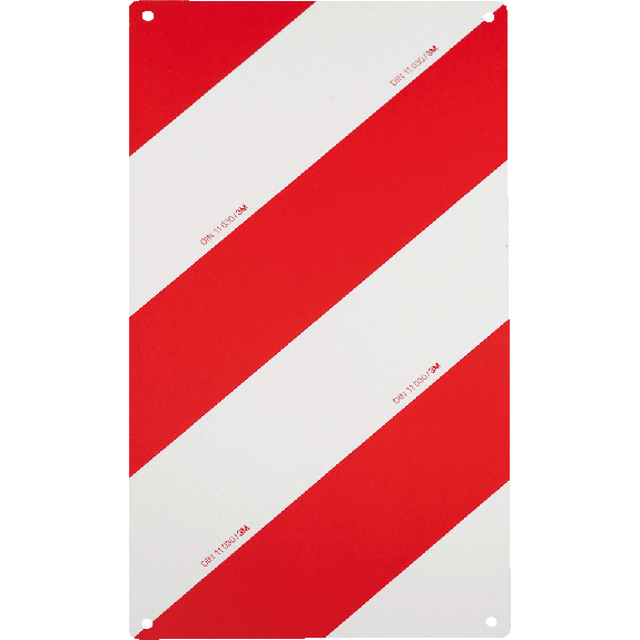 Warntafel Typ B2, für Land- und Forstwirtschaft, rot/weiß schraffiert, Aluminium, retroreflektierend RA1, 282x564mm Warntafel Typ B2, für Land- und Forstwirtschaft, rot/weiß schraffiert, Aluminium, retroreflektierend RA1, 282x564mm-Beschreibung lesen