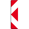 Verkehrszeichen Pfeilbake links-/rechtsweisend, Aluminium RA0, reflektierend, 250x1000mm, DIN 67520