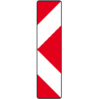 Verkehrszeichen Pfeilbake links-/rechtsweisend, Aluminium RA0, reflektierend, 250x1000mm, DIN 67520-Beschreibung lesen
