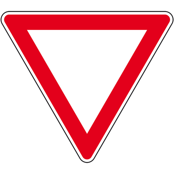 Verkehrszeichen Vorfahrt gewähren!, Nr.205, Aluminium RA0, reflektierend, SL 900mm, DIN 67520-Beschreibung lesen