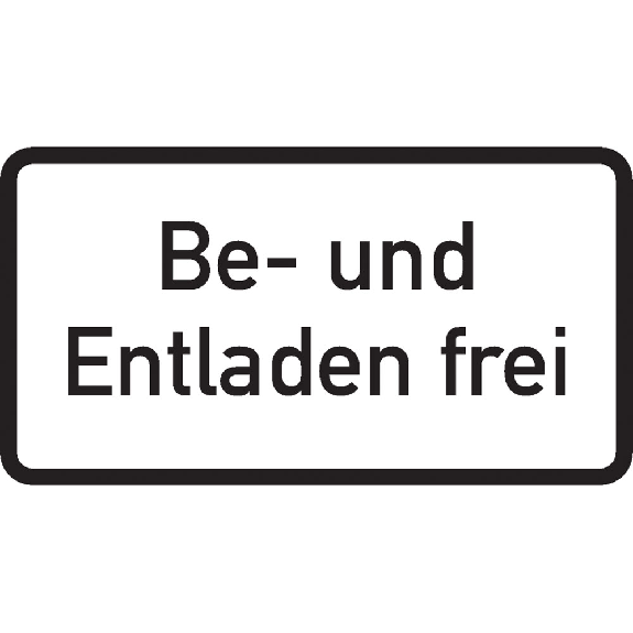 Zusatzzeichen Be- und Entladen frei, Aluminium 2mm reflektierend RA1i, 231x420mm Zusatzzeichen Be- und Entladen frei, Aluminium 2mm reflektierend RA1i, 231x420mm-Beschreibung lesen