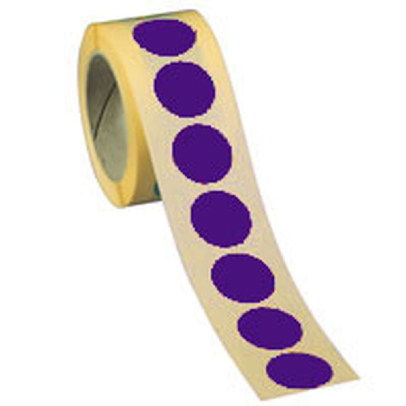 Markierungspunkt, blanko, violett, Haftpapier, ablösbar, Ø 38mm, 500/Rolle-Beschreibung lesen