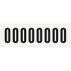 Buchstabe O, weiß/schwarz, Folie, Schrifthöhe 60mm, 78x35,7mm, 10/Bogen