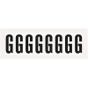 Buchstabe G, weiß/schwarz, Folie, Schrifthöhe 50mm, 22x57mm, 160 Stück/Packung