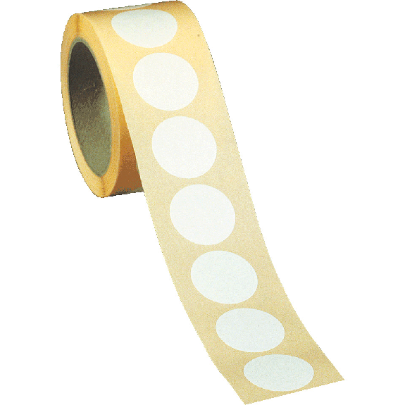 Markierungspunkt, blanko, weiß, Haftpapier, ablösbar, Ø 25mm, 500/Rolle-Beschreibung lesen
