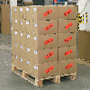Hinweisetikett Vorsicht zerbrechlich!, leuchtrot, Haftpapier, perm., 170x60mm, 250/RO