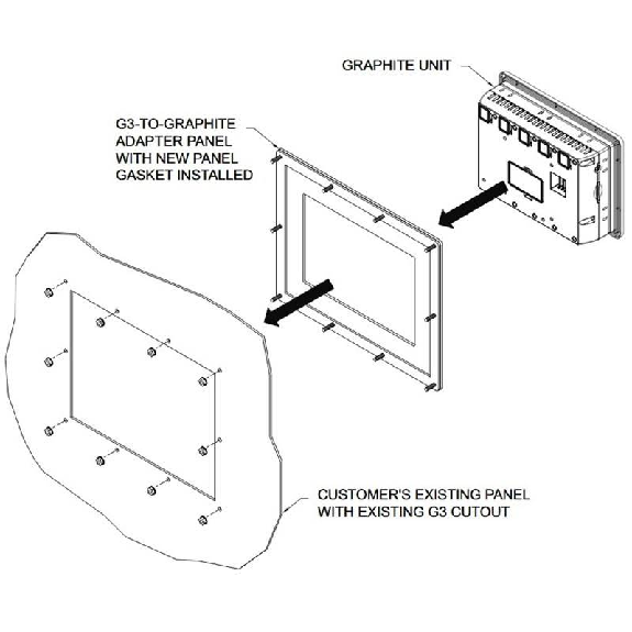 Adaptateur pupitre G310 vers G10 (Série Graphite) - G3AD1010-Lire la description