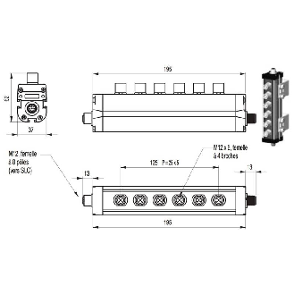 Boitier de connexion pour capteurs de muting 4xM12p - F39-TGR-CL-CMB1-Lire la description