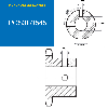 CMW - Gebohrtes Ritzel mit 2 Druckschrauben 90° - Einfachverzahnung - 20B1 - 15 Zähne - Steigung 31,75 mmit 45 mm Bohrung.