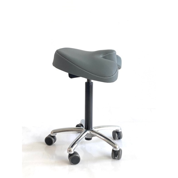 Tabouret selle ergonomique et dynamique gris-Lire la description