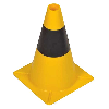 CONO SEGNALETICO IN PVC GIALLO/NERO CONO SEGNALETICO IN PVC GIALLO/NERO
