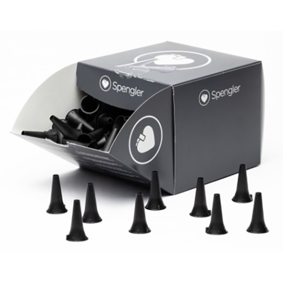 Spéculum pour Otoscopes compatibles avec différentes marques - 4 mm - Noir (Pack de 250 pcs.)-Lire la description