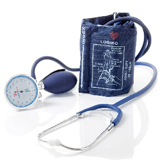 Tensiomètre anéroïde avec phonendoscope Logiko VISUAL DM346 Large-Lire la description