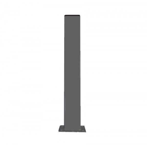 Potelet H1200mm Section 100X40 Avec Platine Couleur gris 7016-Lire la description
