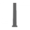 Potelet H1200mm Section 100X40 Avec Platine Couleur gris 7016