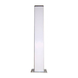 Potelet H540mm Section 100X40 Avec Platine Couleur blanc 9010-Lire la description