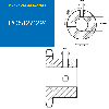 CMW - Pignone alesato con 2 viti di fermo a 90° - Ingranaggio singolo - 08B1 - 12 denti - passo 12,7 mm con foro 24 mm