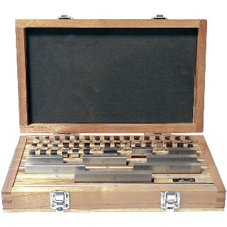 Jeu de cales étalon acier, Cales: 47 cales, Classe: 2-Lire la description