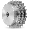 CMW - Pignone prealesato - Acciaio inox - Tripla dentatura - 08B3 - 15 denti - passo 12,7 mm con alesaggio 16 mm