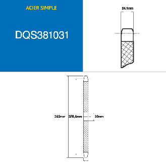 CMW - Disque pré alésé - Acier - Simple denture - 24B1 - 31 dents - Pas de 38,1 mm avec alésage de 30 mm-Lire la description