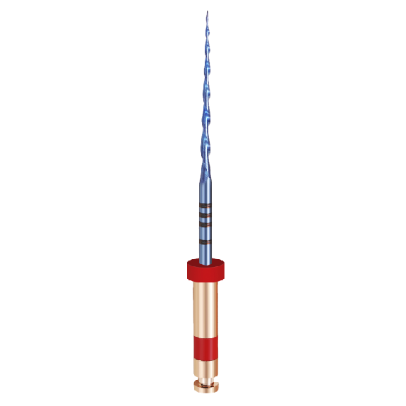 LIMES GO!FILES RCP BLUE A MOUVEMENT ALTERNATIF 21mm R25 08% Rouge - BLISTER DE 6 LIMES STERILES-Lire la description