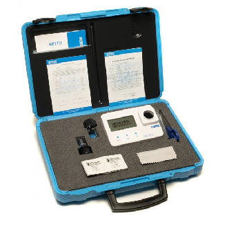 Fotómetro portátil de Cloro libre (0,00 a 5,00 mg/L) HANNA Instruments modelo HI97701C, con patrones, reactivos y maletín de transporte-Leer más