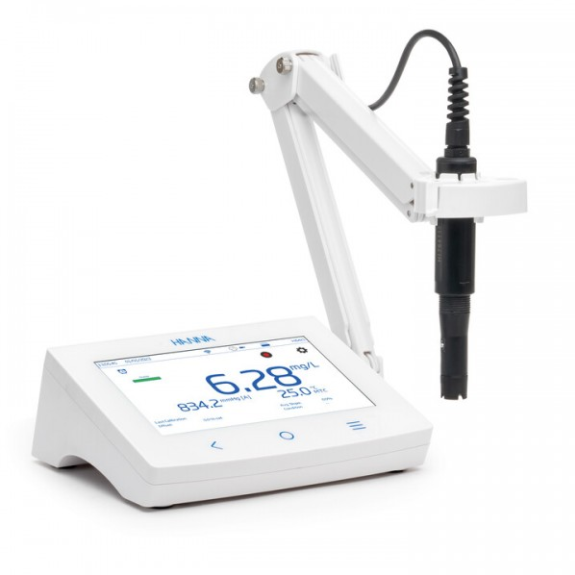 Oxímetro de sobremesa OD/DBO/Tª, pantalla táctil, conexión wifi, con sensor Oxigeno disuelto óptico-Leer más