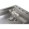 Table de préparation en acier inoxydable avec rangement intégré
