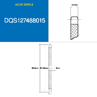 CMW - Disque pré alésé - Acier - Simple denture - 083 - 15 dents - Pas de 12,7 x 4,88 mm avec alésage de 8 mm-Lire la description