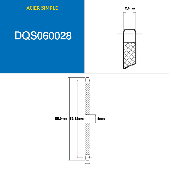 CMW - Disco prealesato - Acciaio - Dente singolo - 04B1 - 28 denti - passo 6 mm con foro 8 mm-Leggi tutto