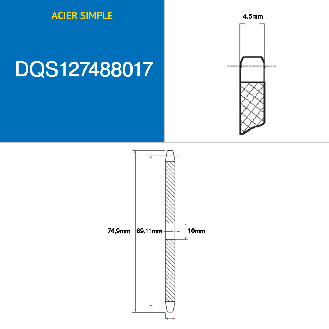 CMW - Disque pré alésé - Acier - Simple denture - 083 - 17 dents - Pas de 12,7 x 4,88 mm avec alésage de 10 mm-Lire la description