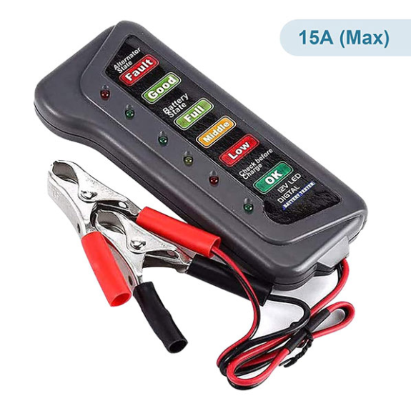 Tester digitale 12V per batteria e alternatore Auto/Moto - 6 LED-Leggi tutto